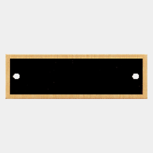 7/8" x 2 3/4" Laserable Brass Plate with Border and Two Holes Thumbnail