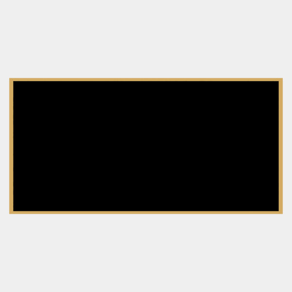 1 1/2" x 3" Laserable Brass Plaque Plate with Border Thumbnail