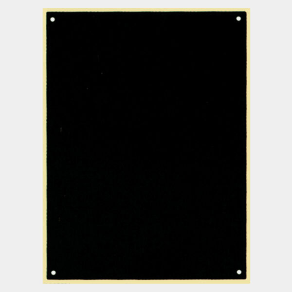 4 1/2" x 10" Laserable Brass Plate with Thin Border and 4 Holes Thumbnail