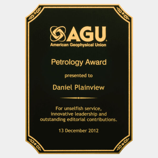 5 1/4" x 7 1/4" LaserFX Plate with Florentine Border, Notched Corners, and Textured Center Thumbnail