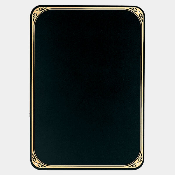 7" x 10" Polished Brass Plate with Rounded Corners, Border and Four Holes Thumbnail