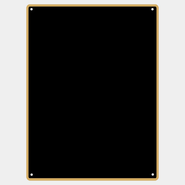 4" x 6" Laserable Brass Round Corner Plaque Plate with Thin Border and 4 Holes Thumbnail