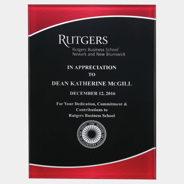 7" x 10" Acrylic Plaque Plate with Border and Center Thumbnail