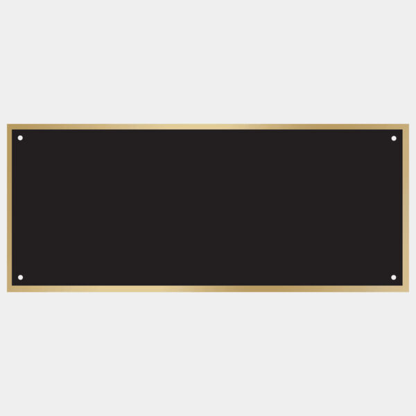 2 3/8" x 5 3/4" Laserable Brass Plate with Border and 4 Holes Thumbnail