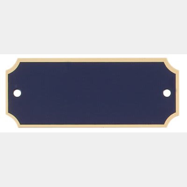 2 1/2" x 1" x .020" Laserable Brass Perpetual Plate with Border Thumbnail