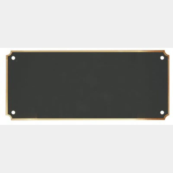 7" x 3" x .020 Laserable Brass Perpetual Plate with Border Thumbnail