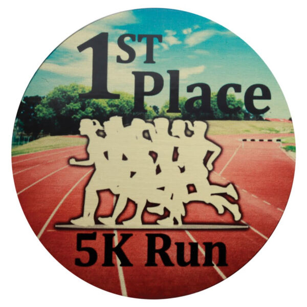 2" Sublimatable Satin DynaSub Aluminum Die Cut Disc Thumbnail