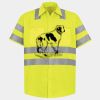Men's High Visibility Safety Short Sleeve Work Shirt Thumbnail