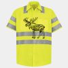 Men's High Visibility Safety Short Sleeve Work Shirt Thumbnail