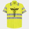 Men's High Visibility Safety Short Sleeve Work Shirt Thumbnail