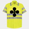 Men's High Visibility Safety Short Sleeve Work Shirt Thumbnail