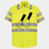 Men's High Visibility Safety Short Sleeve Work Shirt Thumbnail