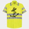 Men's High Visibility Safety Short Sleeve Work Shirt Thumbnail