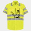 Men's High Visibility Safety Short Sleeve Work Shirt Thumbnail