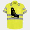 Men's High Visibility Safety Short Sleeve Work Shirt Thumbnail