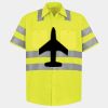 Men's High Visibility Safety Short Sleeve Work Shirt Thumbnail