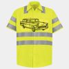 Men's High Visibility Safety Short Sleeve Work Shirt Thumbnail