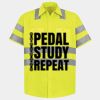 Men's High Visibility Safety Short Sleeve Work Shirt Thumbnail
