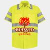 Men's High Visibility Safety Short Sleeve Work Shirt Thumbnail