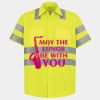 Men's High Visibility Safety Short Sleeve Work Shirt Thumbnail