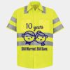 Men's High Visibility Safety Short Sleeve Work Shirt Thumbnail