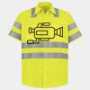 Men's High Visibility Safety Short Sleeve Work Shirt Thumbnail