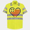 Men's High Visibility Safety Short Sleeve Work Shirt Thumbnail