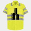 Men's High Visibility Safety Short Sleeve Work Shirt Thumbnail