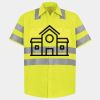 Men's High Visibility Safety Short Sleeve Work Shirt Thumbnail