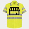 Men's High Visibility Safety Short Sleeve Work Shirt Thumbnail