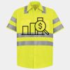 Men's High Visibility Safety Short Sleeve Work Shirt Thumbnail