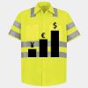 Men's High Visibility Safety Short Sleeve Work Shirt Thumbnail