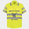 Men's High Visibility Safety Short Sleeve Work Shirt Thumbnail
