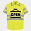 Men's High Visibility Safety Short Sleeve Work Shirt Thumbnail
