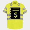 Men's High Visibility Safety Short Sleeve Work Shirt Thumbnail