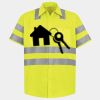 Men's High Visibility Safety Short Sleeve Work Shirt Thumbnail