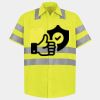 Men's High Visibility Safety Short Sleeve Work Shirt Thumbnail