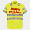 Men's High Visibility Safety Short Sleeve Work Shirt Thumbnail