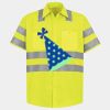 Men's High Visibility Safety Short Sleeve Work Shirt Thumbnail