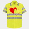 Men's High Visibility Safety Short Sleeve Work Shirt Thumbnail