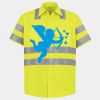 Men's High Visibility Safety Short Sleeve Work Shirt Thumbnail