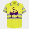 Men's High Visibility Safety Short Sleeve Work Shirt Thumbnail