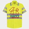 Men's High Visibility Safety Short Sleeve Work Shirt Thumbnail