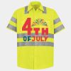 Men's High Visibility Safety Short Sleeve Work Shirt Thumbnail