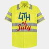 Men's High Visibility Safety Short Sleeve Work Shirt Thumbnail