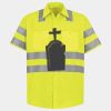 Men's High Visibility Safety Short Sleeve Work Shirt Thumbnail