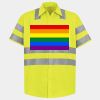 Men's High Visibility Safety Short Sleeve Work Shirt Thumbnail