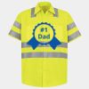 Men's High Visibility Safety Short Sleeve Work Shirt Thumbnail