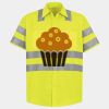 Men's High Visibility Safety Short Sleeve Work Shirt Thumbnail