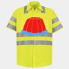 Men's High Visibility Safety Short Sleeve Work Shirt Thumbnail